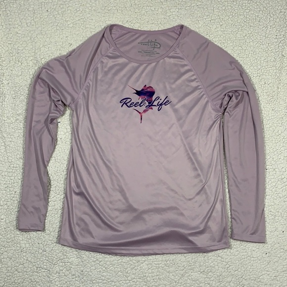 Reel Life Women's Purple Long Sleeve Shirt - Picture 1 of 5